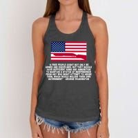 Patriotic Quote George Washington Women's Knotted Racerback Tank