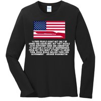 Patriotic Quote George Washington Ladies Long Sleeve Shirt