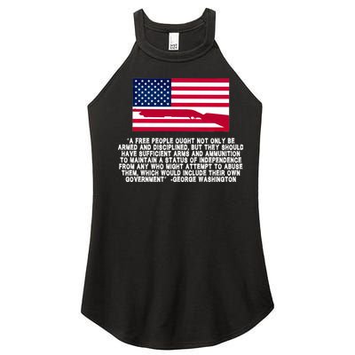 Patriotic Quote George Washington Women's Perfect Tri Rocker Tank