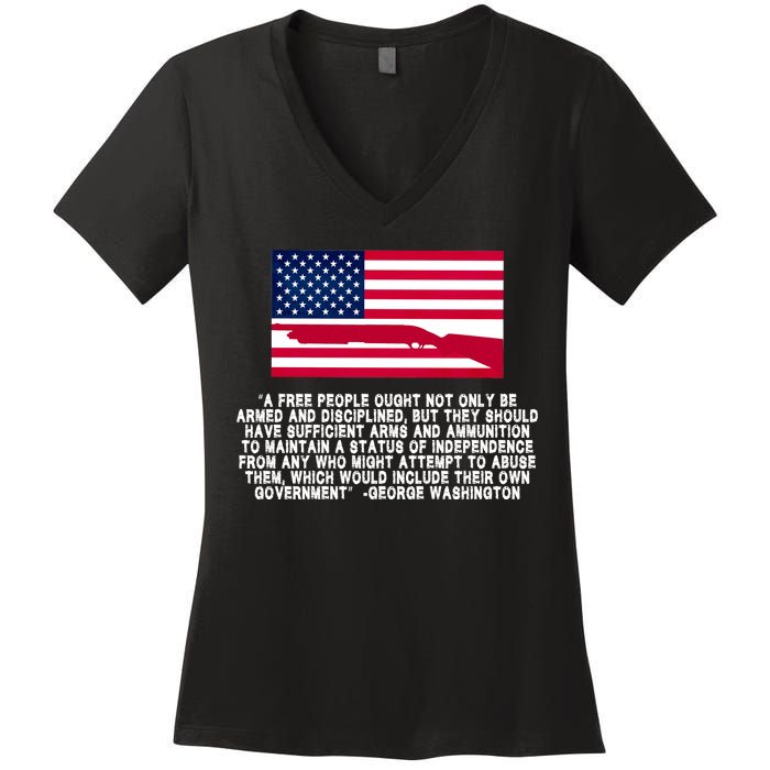 Patriotic Quote George Washington Women's V-Neck T-Shirt