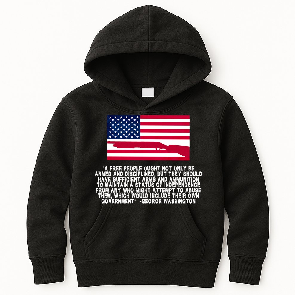 Patriotic Quote George Washington Kids Hoodie