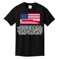 Patriotic Quote George Washington Kids T-Shirt