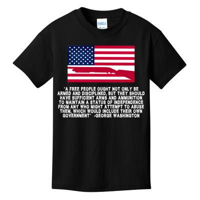 Patriotic Quote George Washington Kids T-Shirt