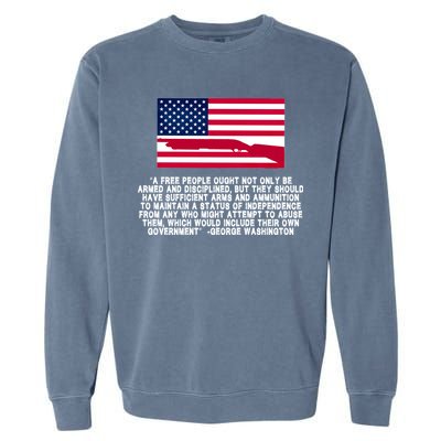 Patriotic Quote George Washington Garment-Dyed Sweatshirt