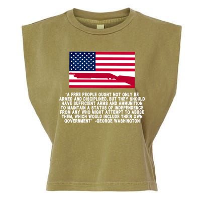 Patriotic Quote George Washington Garment-Dyed Women's Muscle Tee