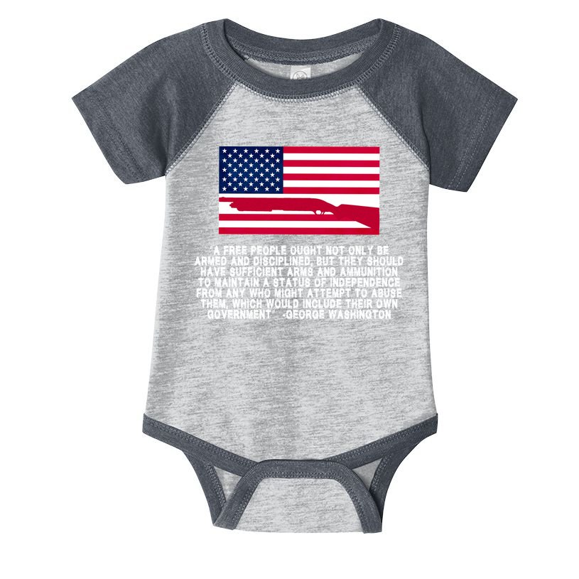 Patriotic Quote George Washington Infant Baby Jersey Bodysuit