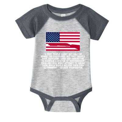 Patriotic Quote George Washington Infant Baby Jersey Bodysuit