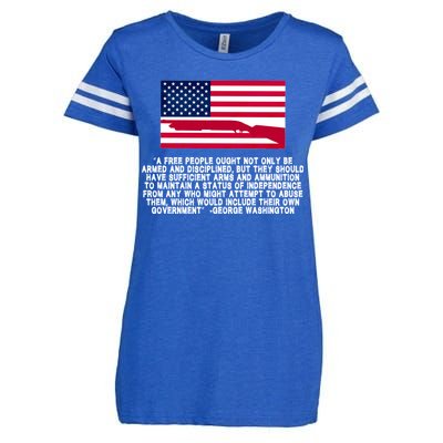 Patriotic Quote George Washington Enza Ladies Jersey Football T-Shirt