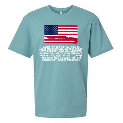 Patriotic Quote George Washington Sueded Cloud Jersey T-Shirt