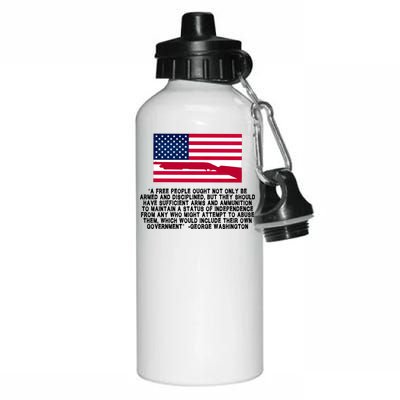 Patriotic Quote George Washington Aluminum Water Bottle