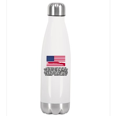 Patriotic Quote George Washington Stainless Steel Insulated Water Bottle