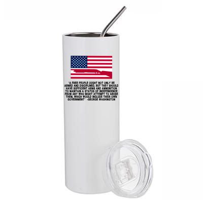 Patriotic Quote George Washington Stainless Steel Tumbler