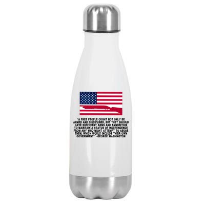 Patriotic Quote George Washington Stainless Steel Insulated Water Bottle