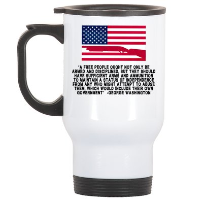 Patriotic Quote George Washington Stainless Steel Travel Mug