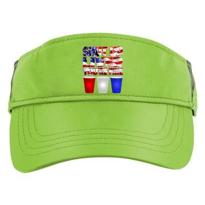 Patriotic Shut Up Liver You're Fine USA  Adult Drive Performance Visor