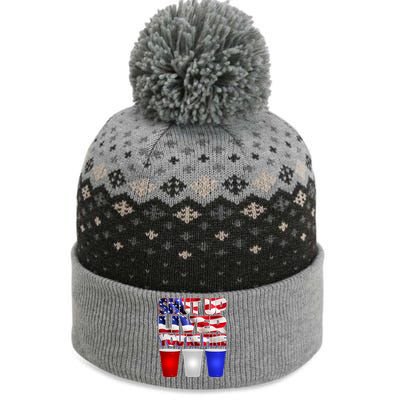 Patriotic Shut Up Liver You're Fine USA  The Baniff Cuffed Pom Beanie