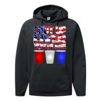 Patriotic Shut Up Liver You're Fine USA  Performance Fleece Hoodie