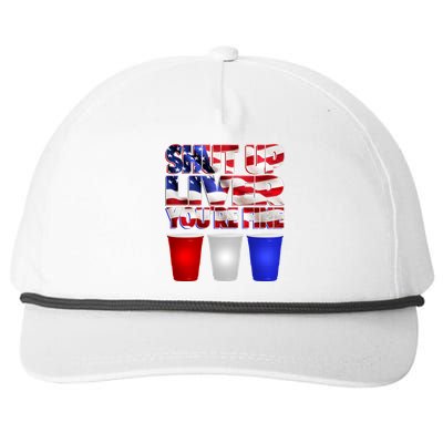 Patriotic Shut Up Liver You're Fine USA  Snapback Five-Panel Rope Hat