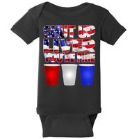 Patriotic Shut Up Liver You're Fine USA  Baby Bodysuit