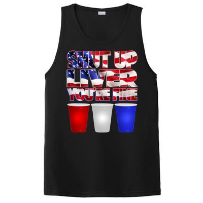 Patriotic Shut Up Liver You're Fine USA  PosiCharge Competitor Tank