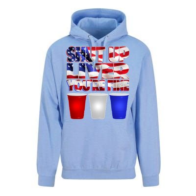 Patriotic Shut Up Liver You're Fine USA  Unisex Surf Hoodie