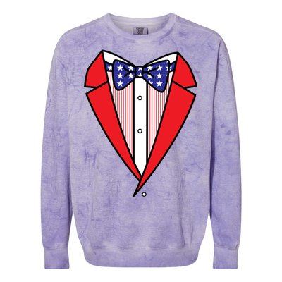 Patriotic Tuxedo Colorblast Crewneck Sweatshirt