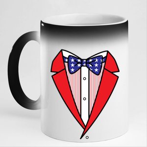 Patriotic Tuxedo 11oz Black Color Changing Mug