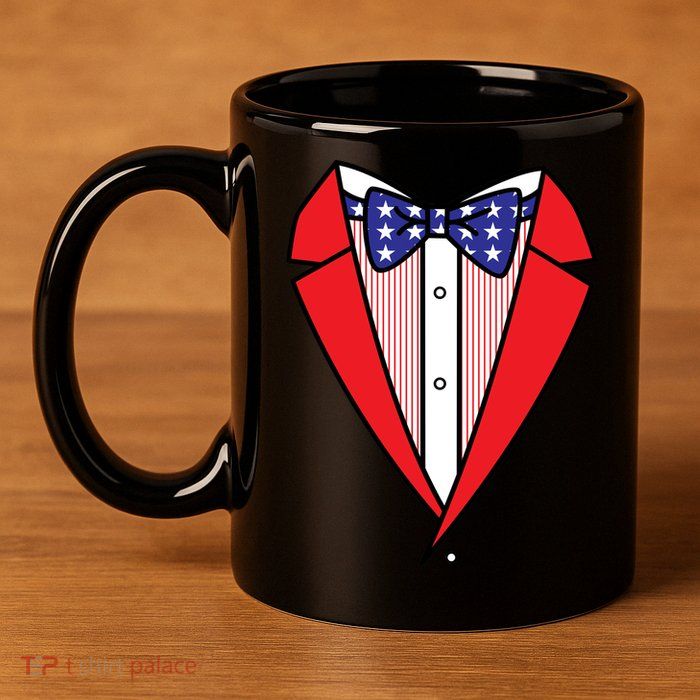 Patriotic Tuxedo 11oz C Handle Ceramic Mug