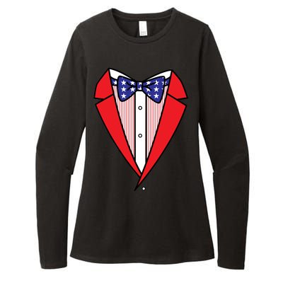 Patriotic Tuxedo Womens CVC Long Sleeve Shirt