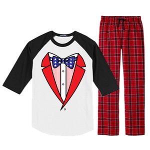 Patriotic Tuxedo Raglan Sleeve Pajama Set