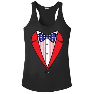 Patriotic Tuxedo Ladies PosiCharge Competitor Racerback Tank