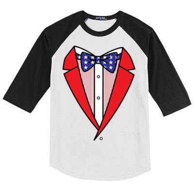 Patriotic Tuxedo Kids Colorblock Raglan Jersey