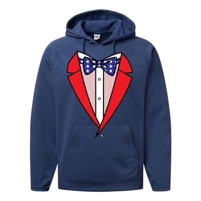 Patriotic Tuxedo Performance Fleece Hoodie