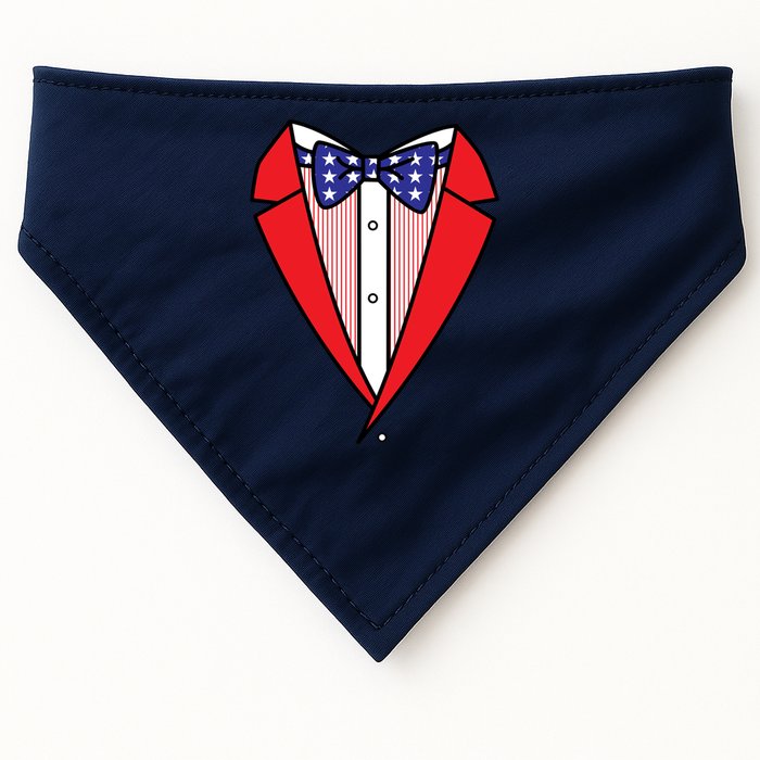 Patriotic Tuxedo USA-Made Doggie Bandana