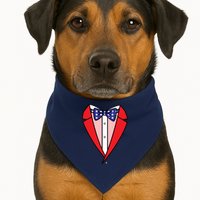 Patriotic Tuxedo USA-Made Doggie Bandana