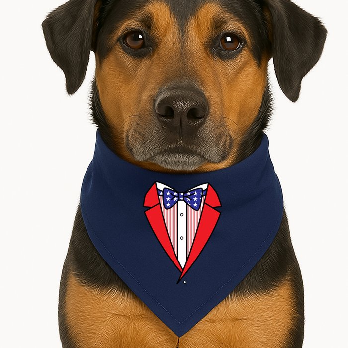 Patriotic Tuxedo USA-Made Doggie Bandana