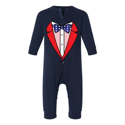 Patriotic Tuxedo Infant Fleece One Piece