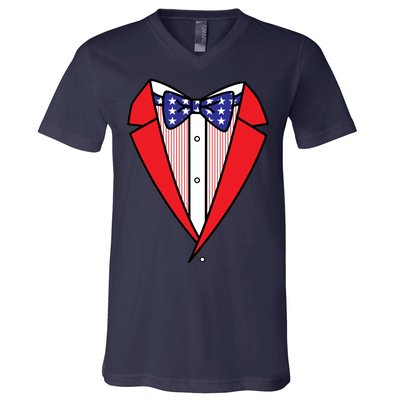 Patriotic Tuxedo V-Neck T-Shirt