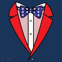 Patriotic Tuxedo V-Neck T-Shirt