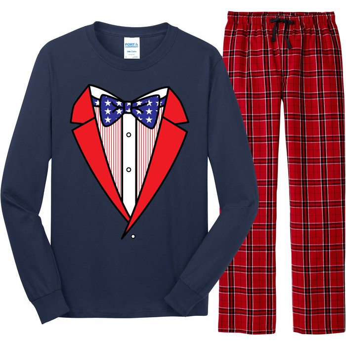 Patriotic Tuxedo Long Sleeve Pajama Set