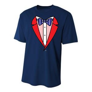 Patriotic Tuxedo Youth Performance Sprint T-Shirt