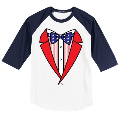 Patriotic Tuxedo Baseball Sleeve Shirt