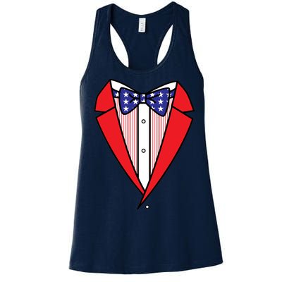 Patriotic Tuxedo Women's Racerback Tank