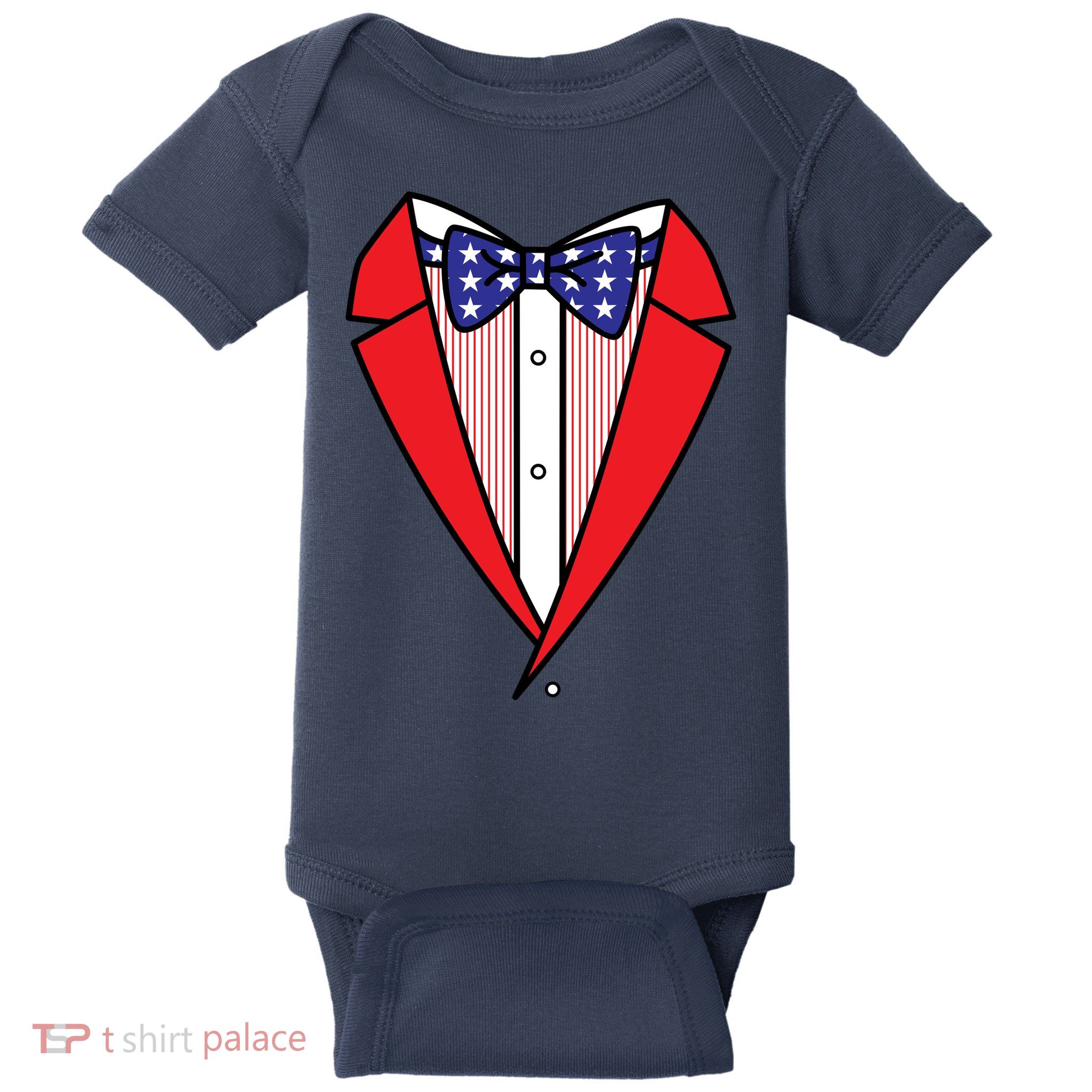 Patriotic Tuxedo Baby Bodysuit