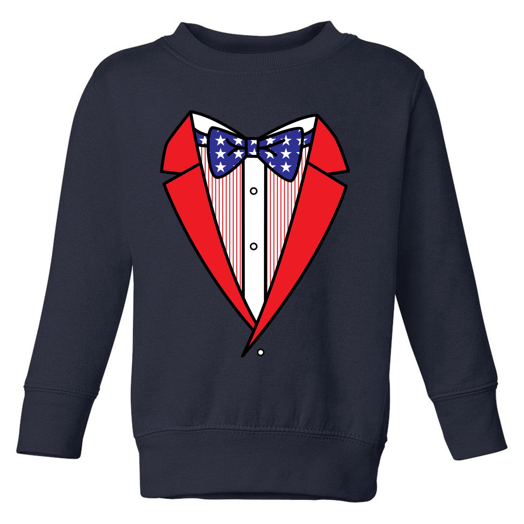 Patriotic Tuxedo Toddler Sweatshirt