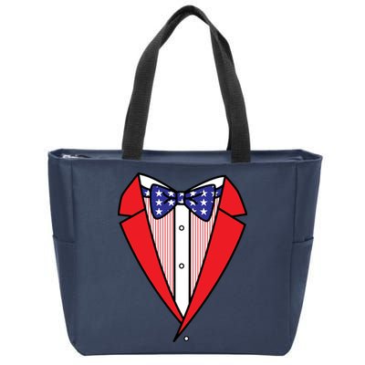 Patriotic Tuxedo Zip Tote Bag