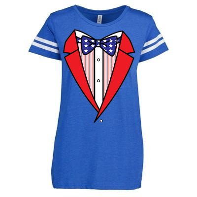 Patriotic Tuxedo Enza Ladies Jersey Football T-Shirt