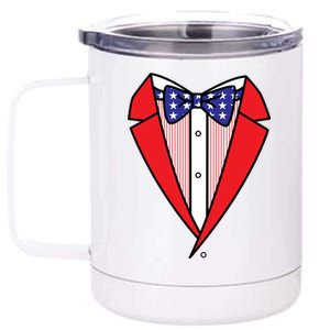 Patriotic Tuxedo 12 oz Stainless Steel Tumbler Cup