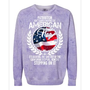 Patriotism American Flag Colorblast Crewneck Sweatshirt