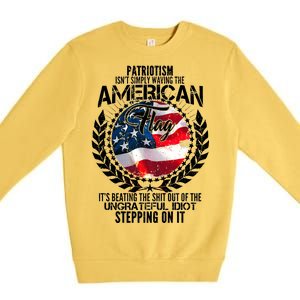 Patriotism American Flag Premium Crewneck Sweatshirt